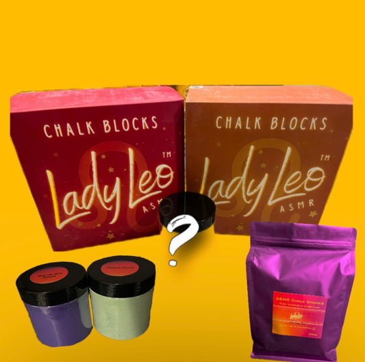 LadyLeoASMR Chalk Blocks, Chalk Chunks, Holi Powder & Glitter Bundle